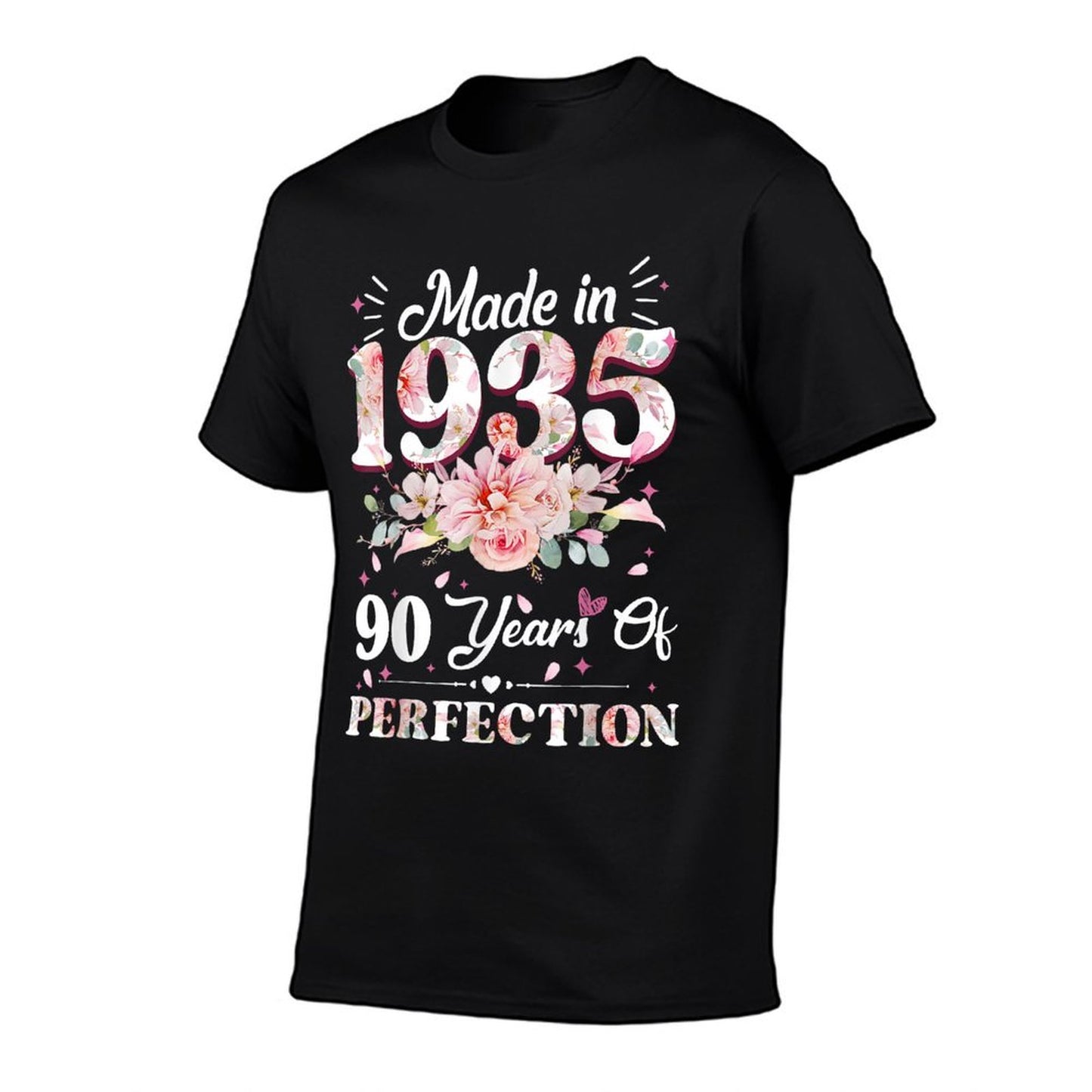 90 Year Old Made In 1935 Floral 90th Birthday Gifts Women T-Shirt
