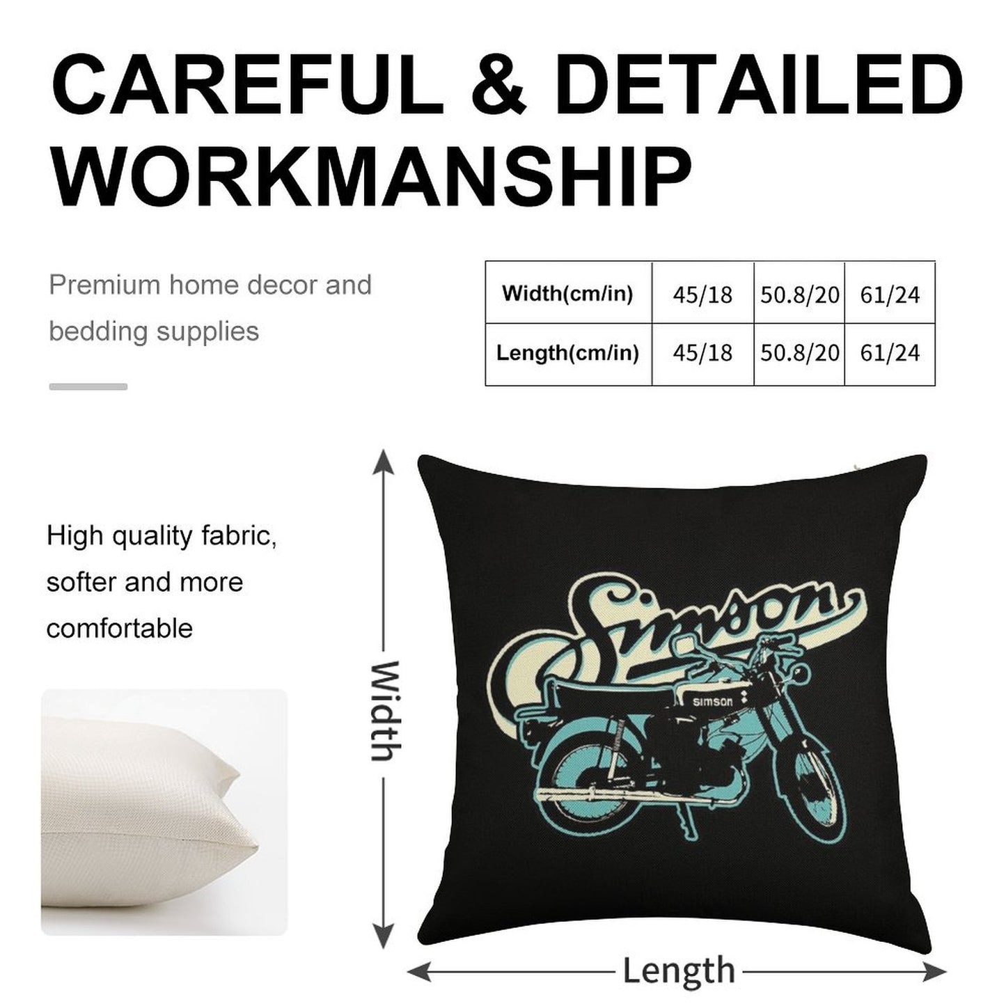 S51 Moped Drivers And GDR Fans. Linen Throw Pillow Cover