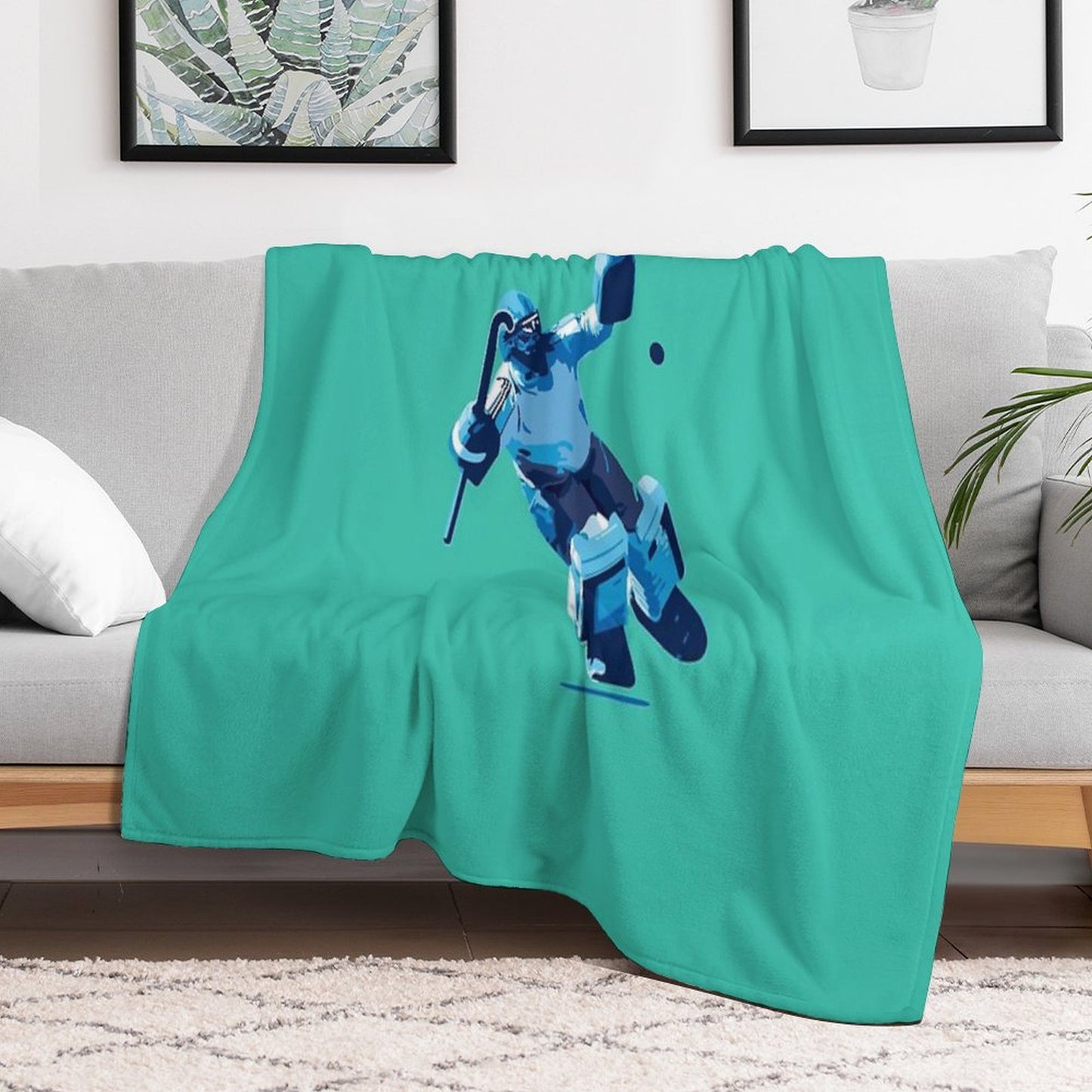 Hockey Goalie Throw Blanket
