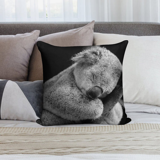 Wake Me Later - Sleeping Koala Soft Durable Construction Throw Pillow