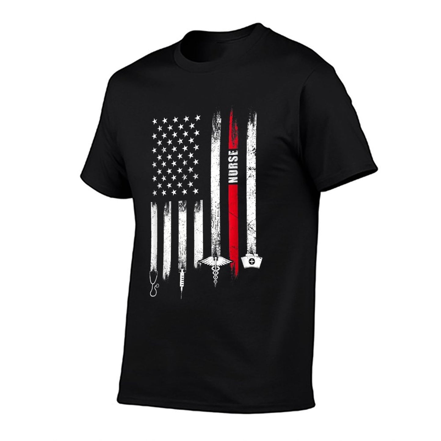 Funny American Flag Nurse Day Gift Idea T-Shirt