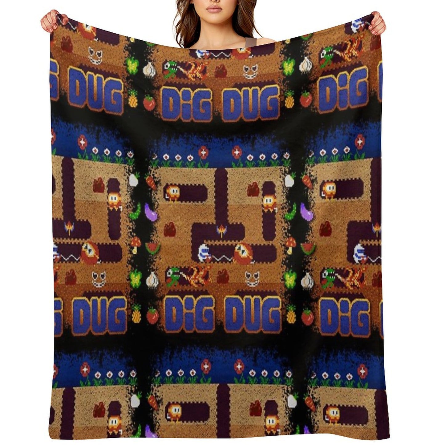 Dug Dig Throw Blanket