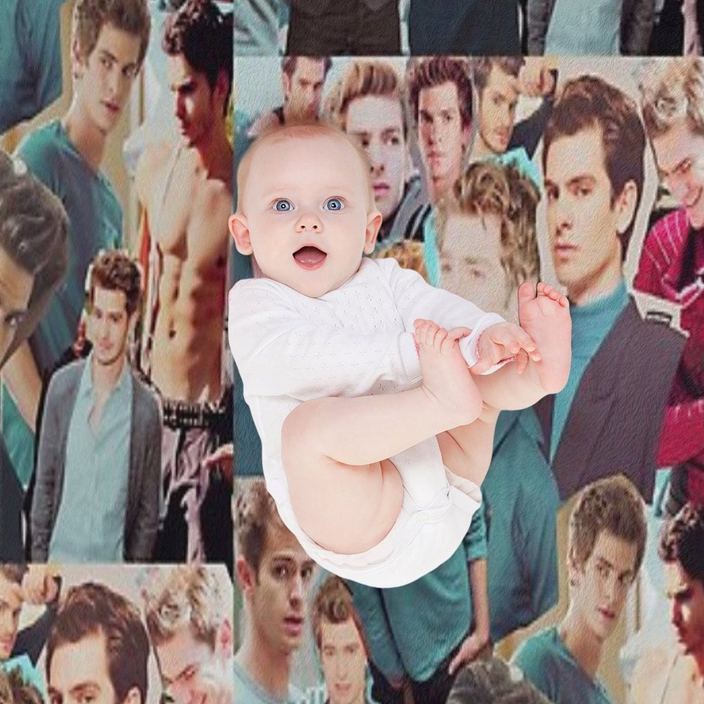 Andrew Garfield Collage Throw Blanket