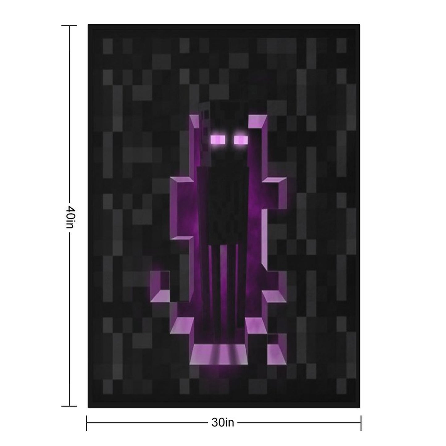 Enderman Minecrafter Enderdragon Throw Blanket