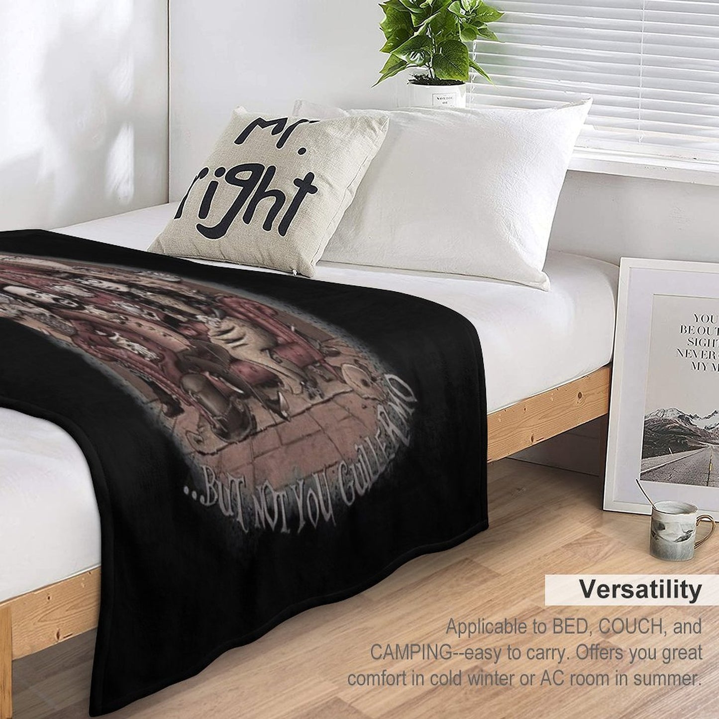Vampire Family Portrait Throw Blanket