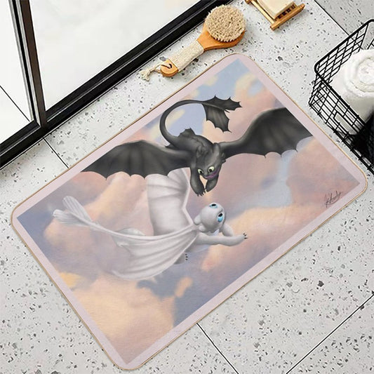 Toothless And His Lightfury Bath Mat