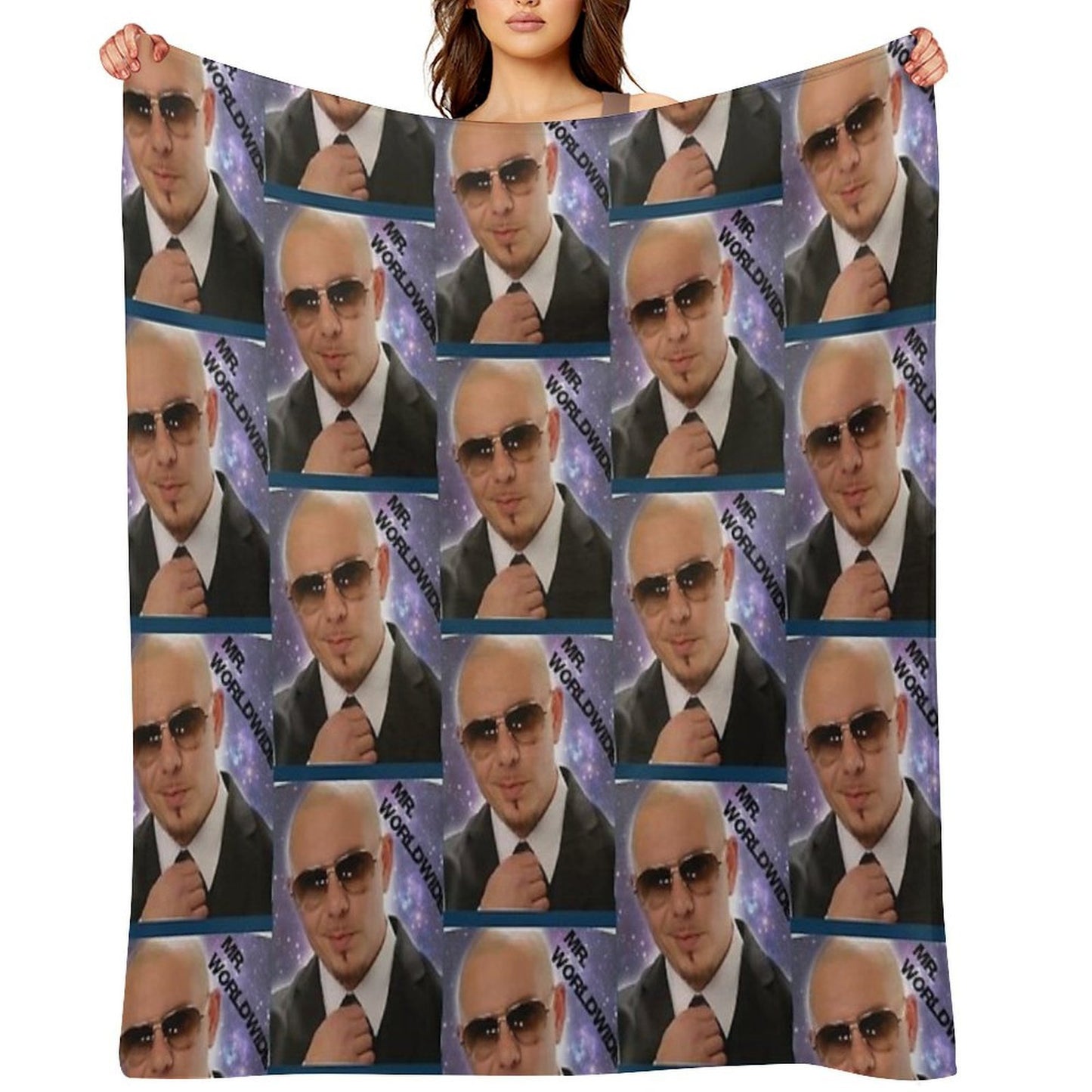 Mr Worldwide Throw Blanket