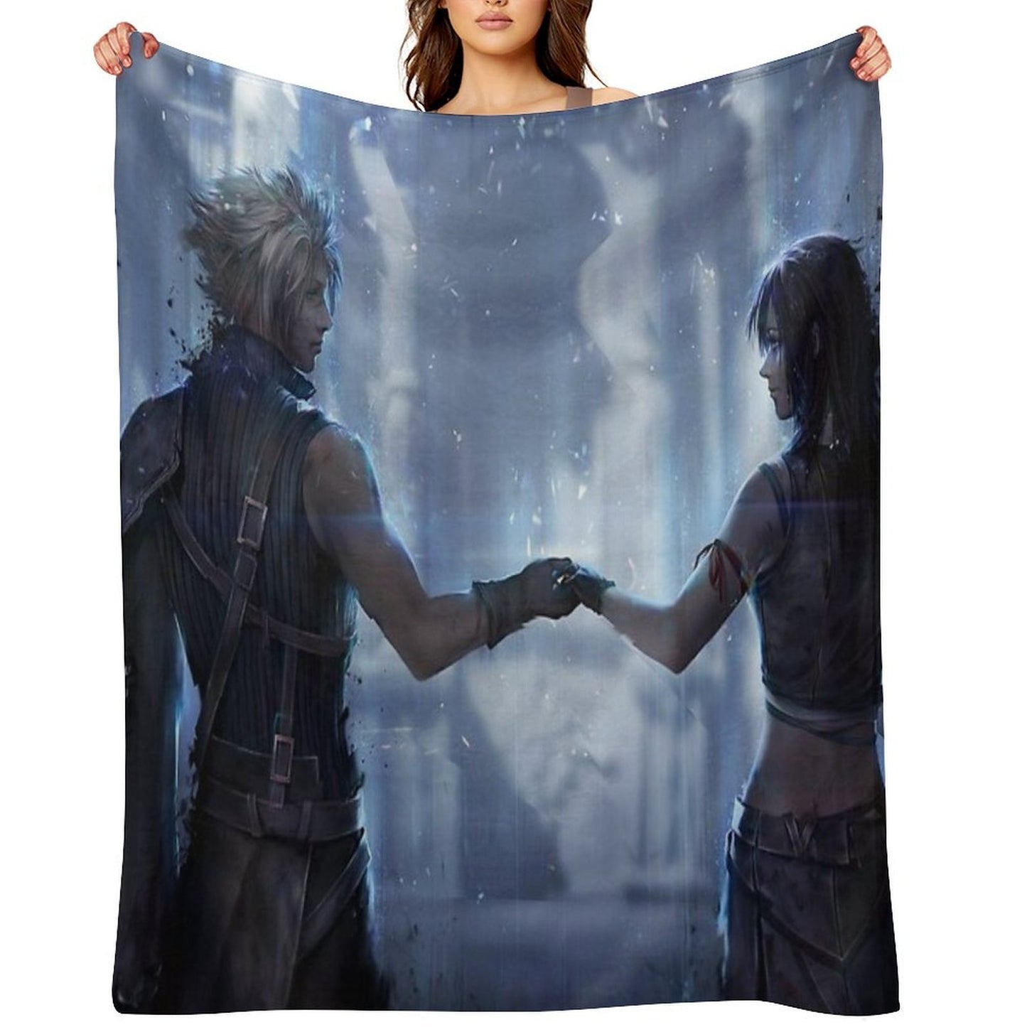 Final Fantasy 7 Cloud And Tifa Throw Blanket