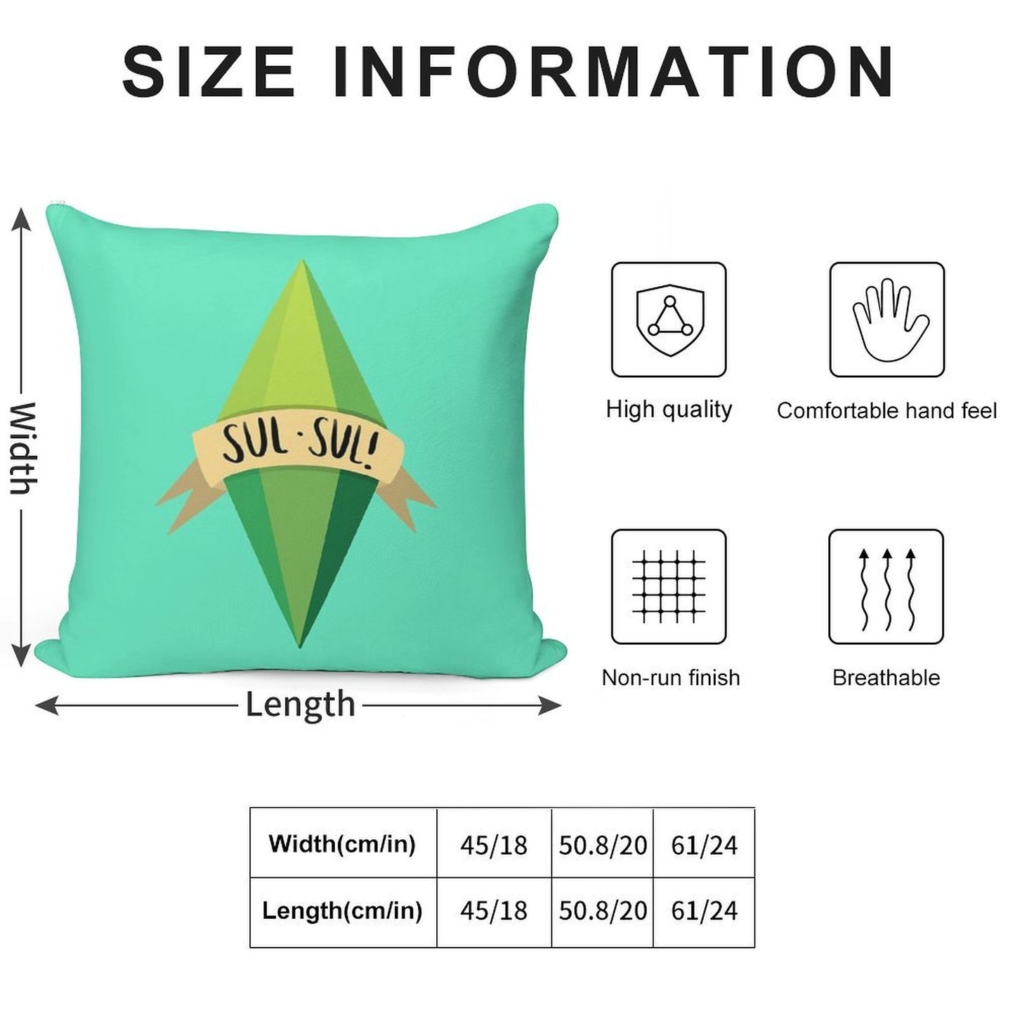 Plumbob Soft Anti-Pilling Throw Pillow