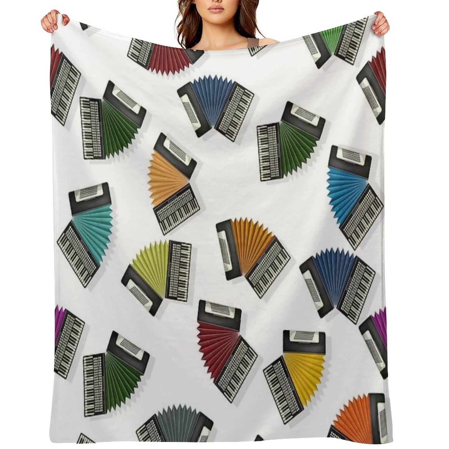 Accordions Throw Blanket