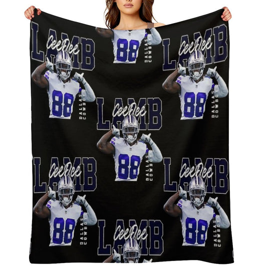 Ceedee-Lamb-DallasCowboys-Football-Players Throw Blanket
