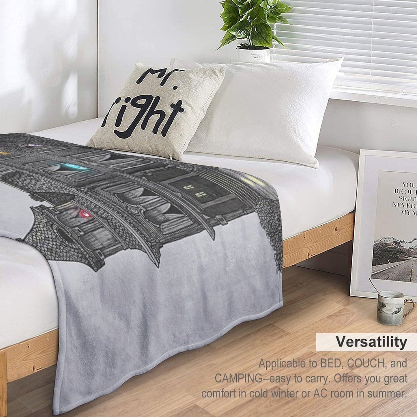 Haunted by The 80's Throw Blanket