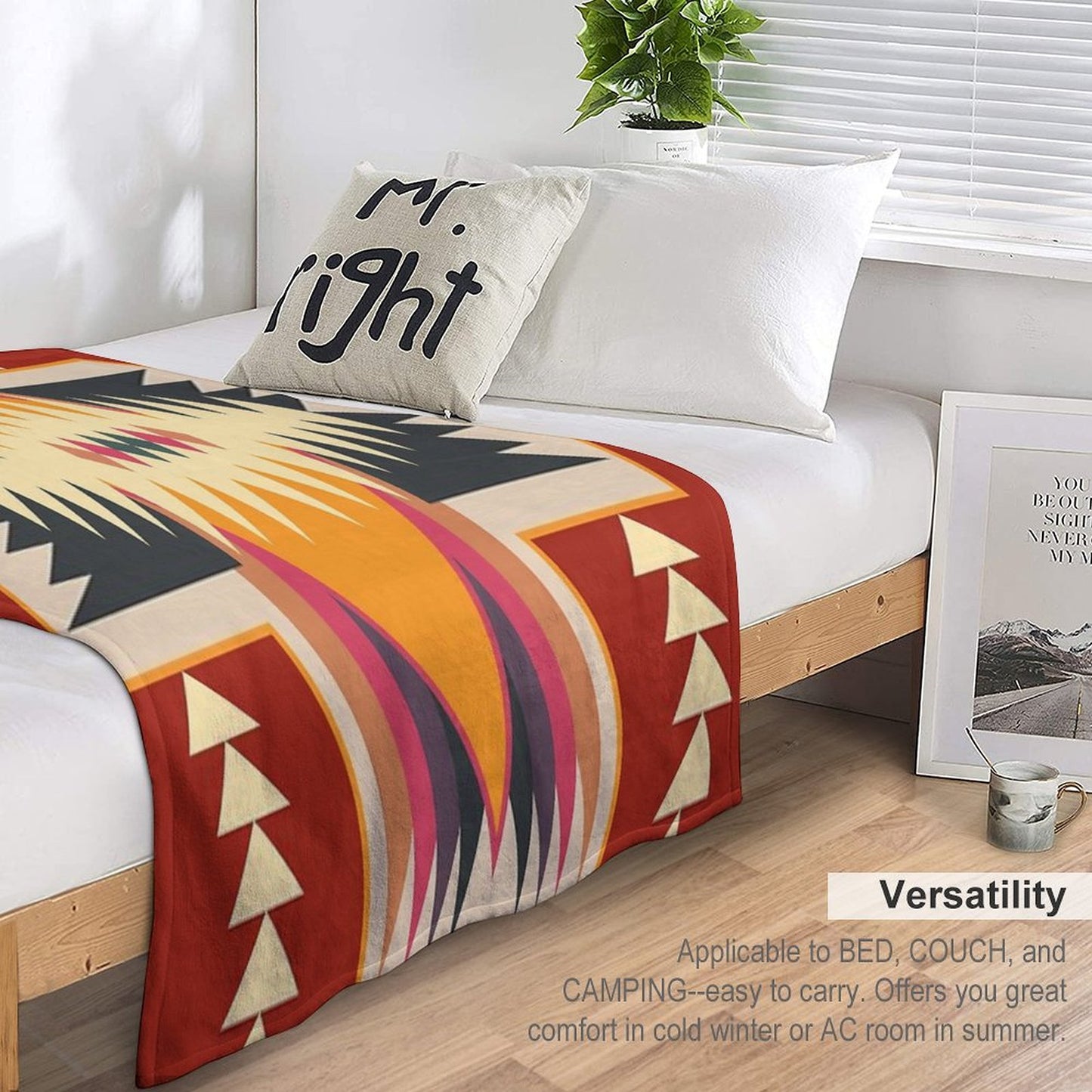 Navajo Design Eight Throw Blanket