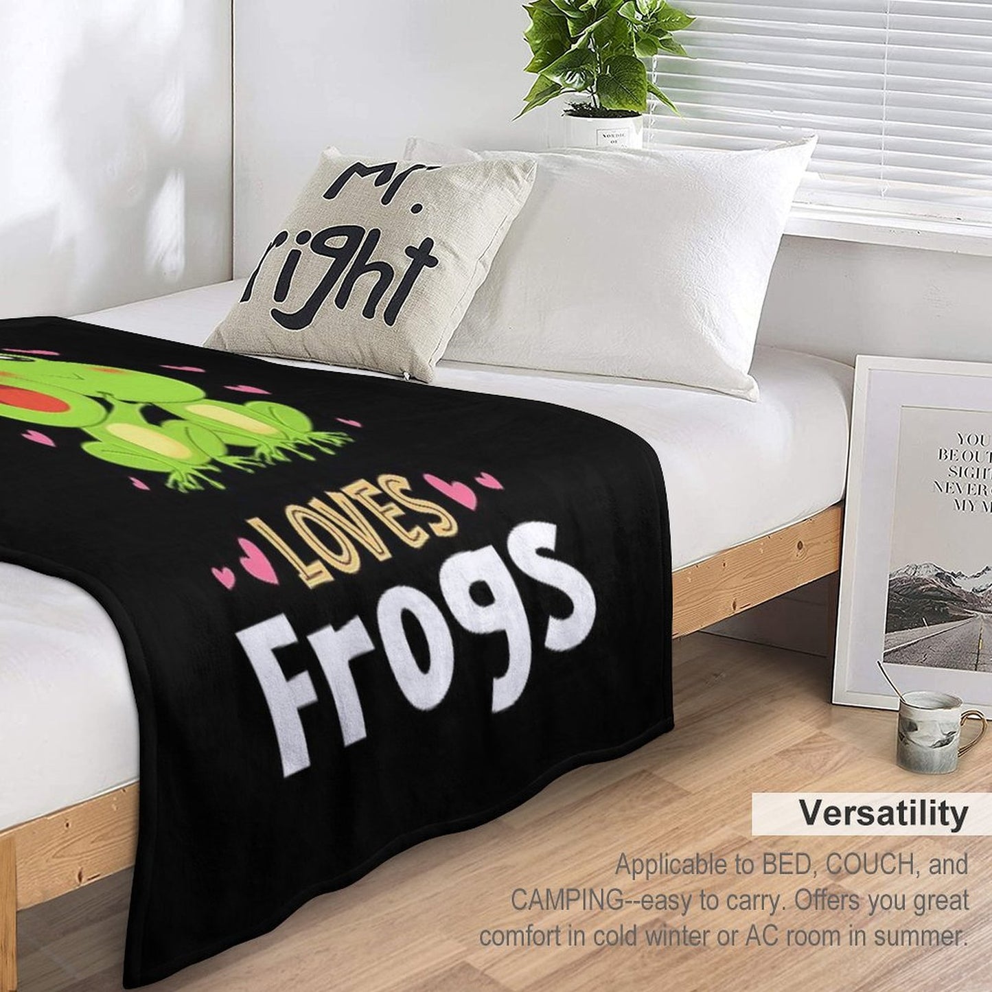 Just A Girl Who Loves Frogs Gift Throw Blanket