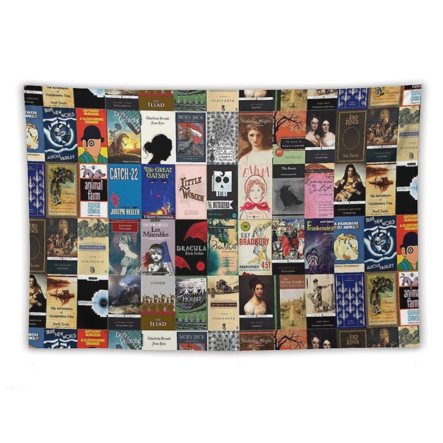 Classic Literature Book Covers Tapestry