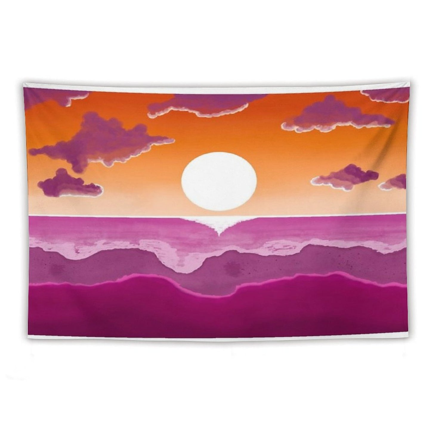 Subtle Stealth Lesbian Sunset Flag - Subtle Lgbt Flag Design Tapestry