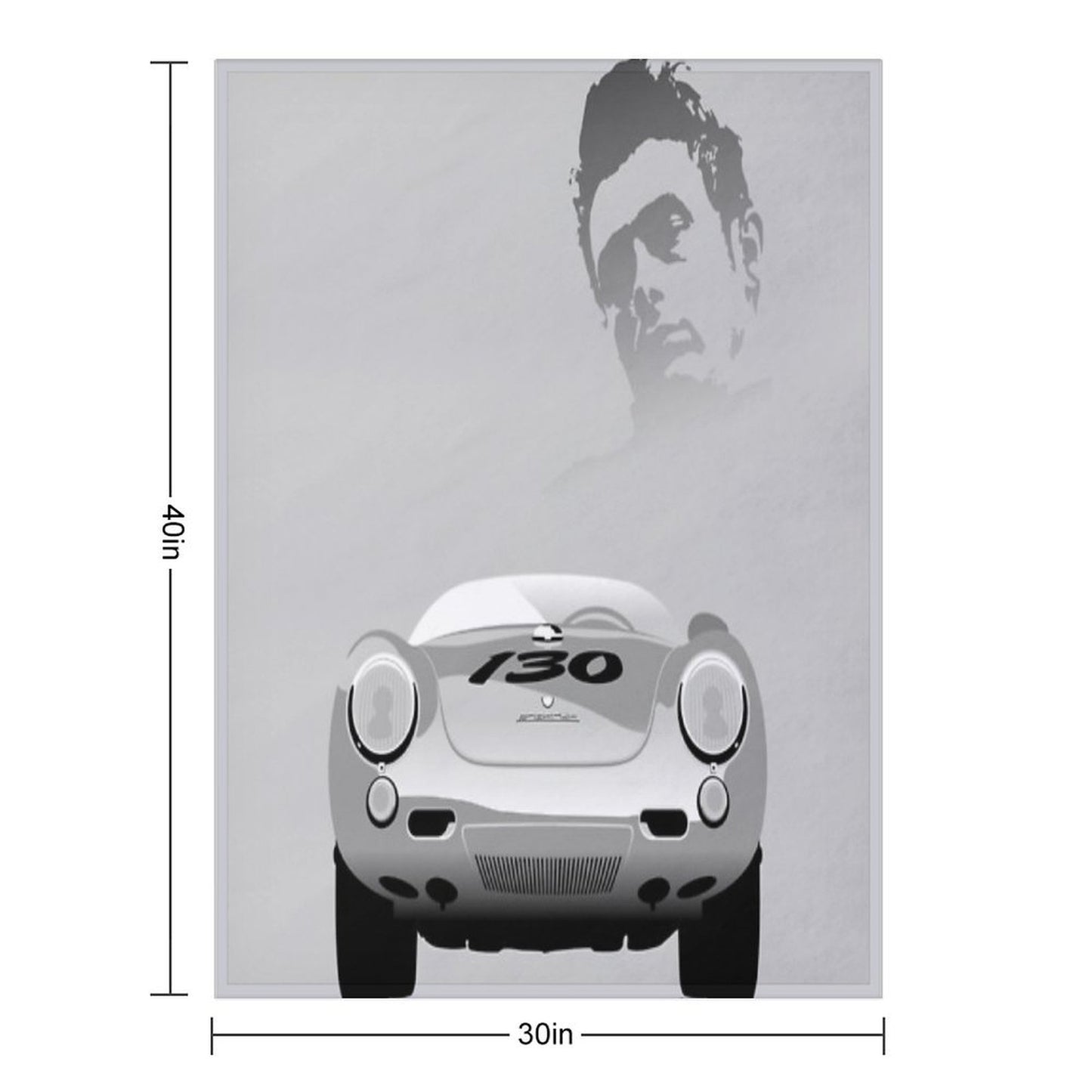 James Dean's Spyder 550 Throw Blanket