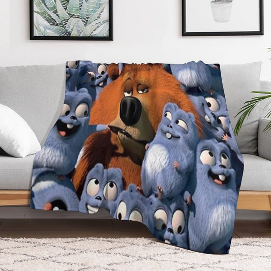 Grizzy And The Lemmings Throw Blanket