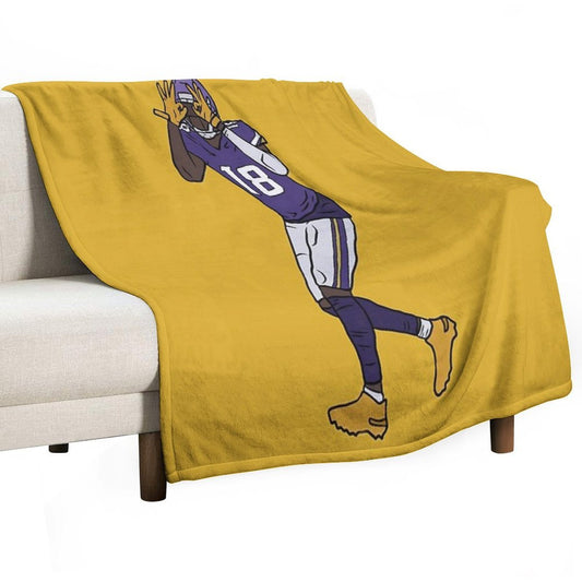 Justin Jefferson Celebration Throw Blanket