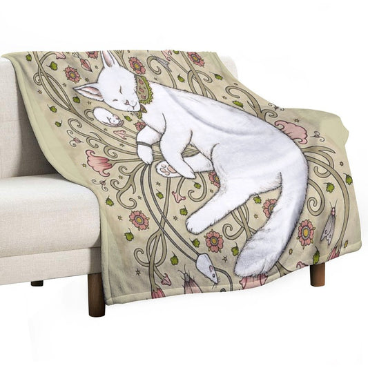 Mice And Moths Throw Blanket