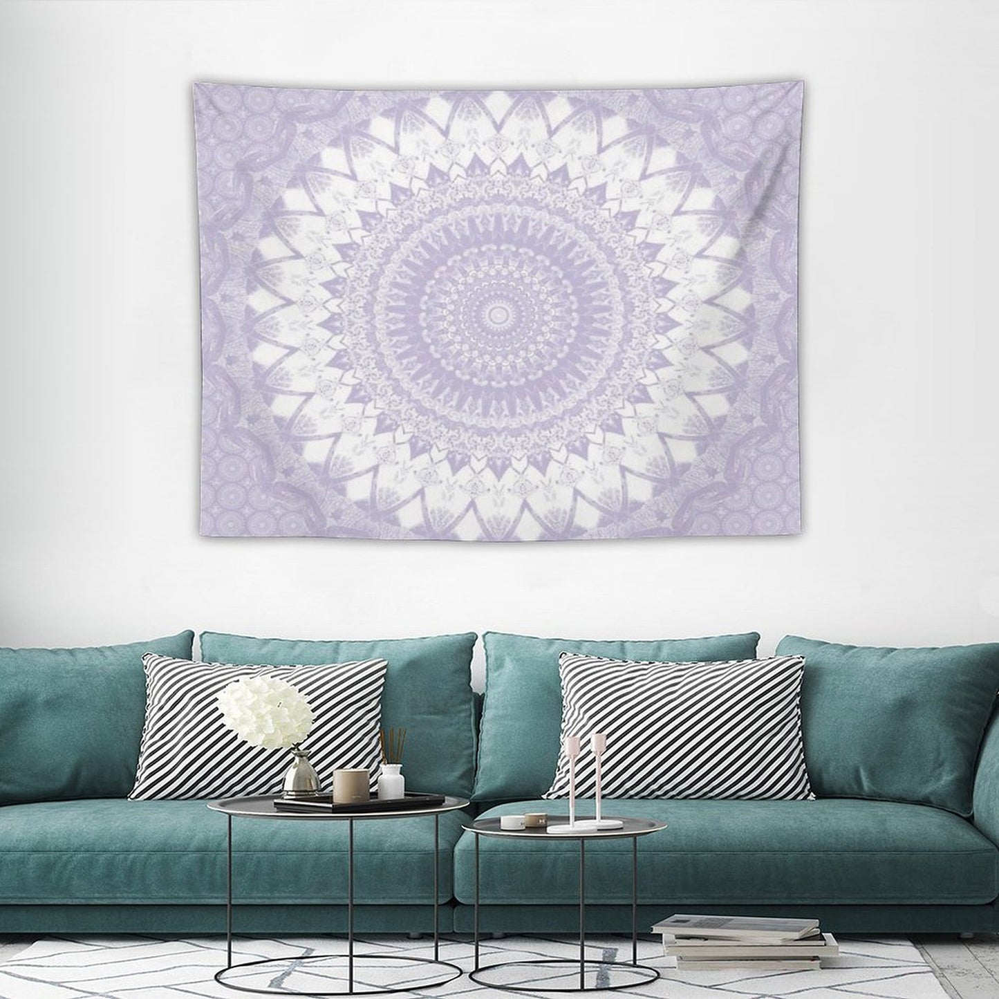 Boho Pastel Purple Mandala Tapestry