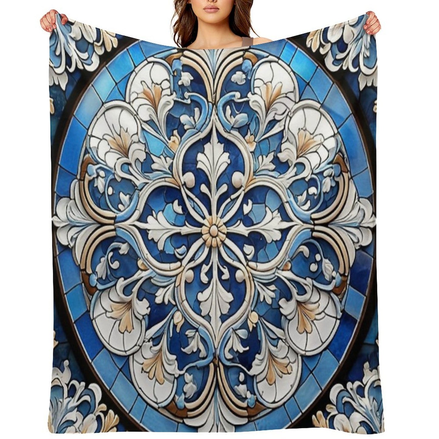Portuguese Azulejos, Portugal, Lisbon, Beautiful Throw Blanket