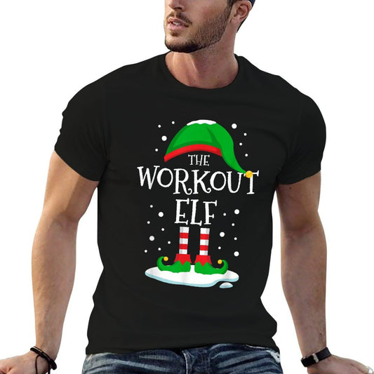 The Workout Elf Christmas Family Matching Xmas Group Funny Fade-proof Color T-Shirt