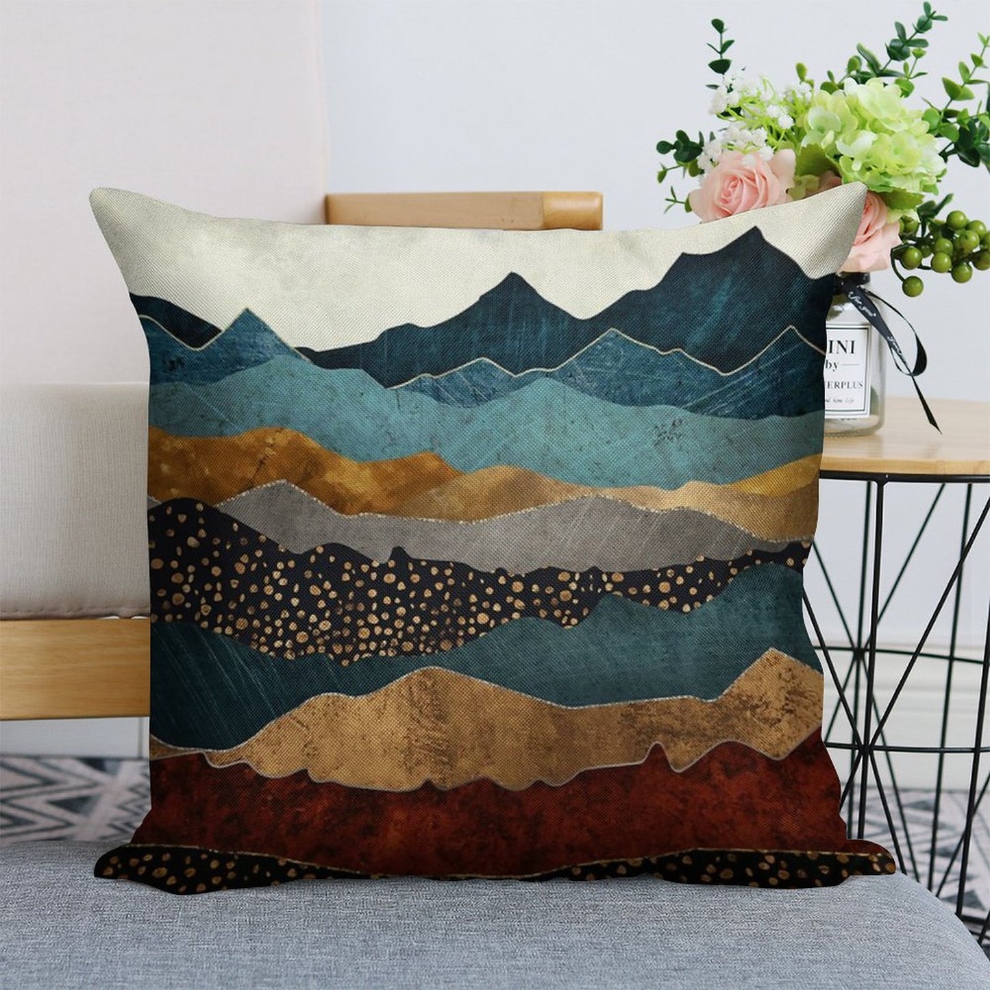 Amber Dusk Linen Throw Pillow Cover