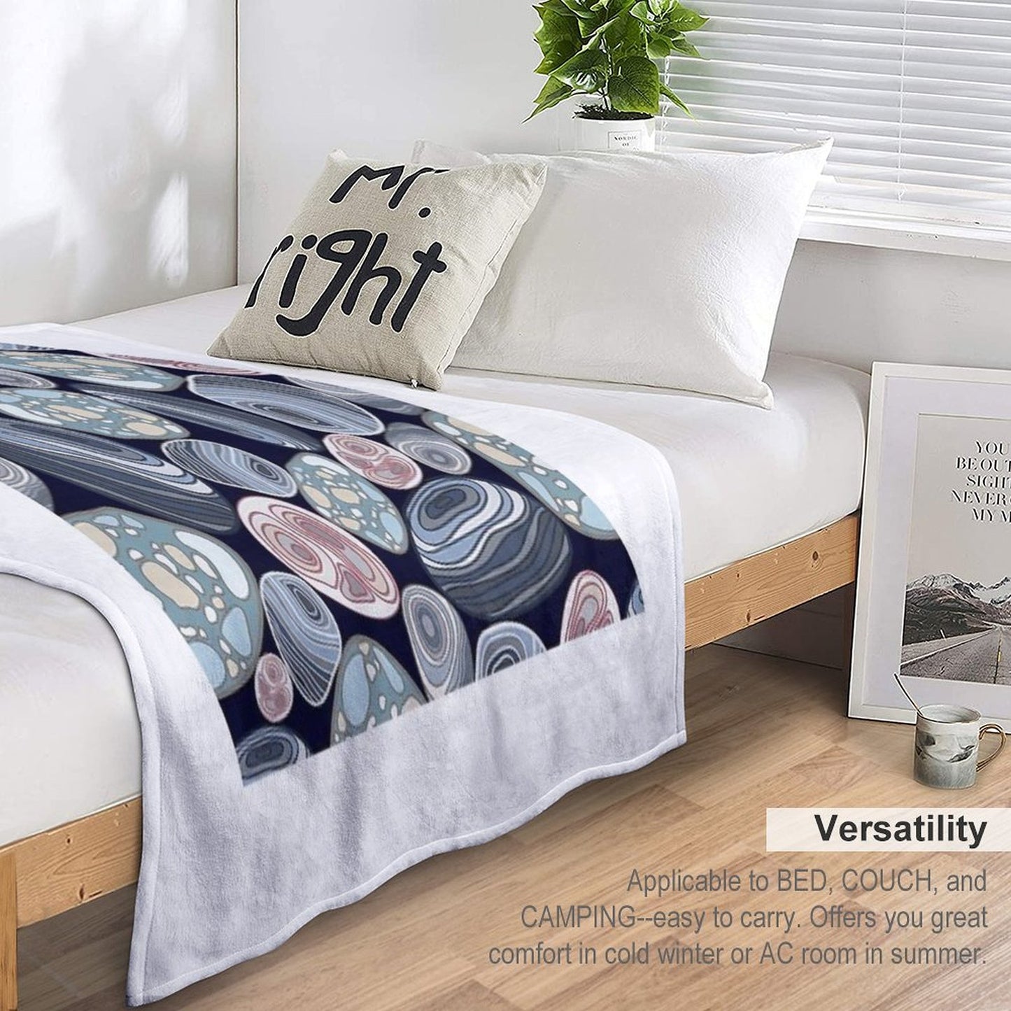 Pattern Stones Throw Blanket
