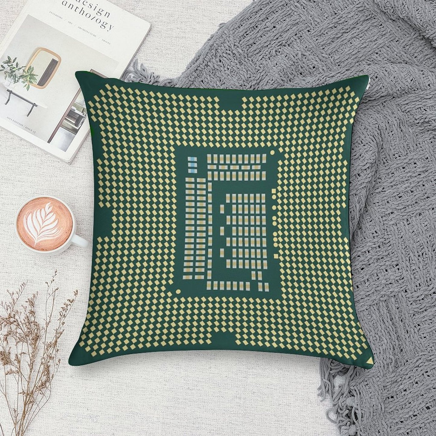 Intel Core CPU Processor Bottom Soft Warmth Comfort Throw Pillow