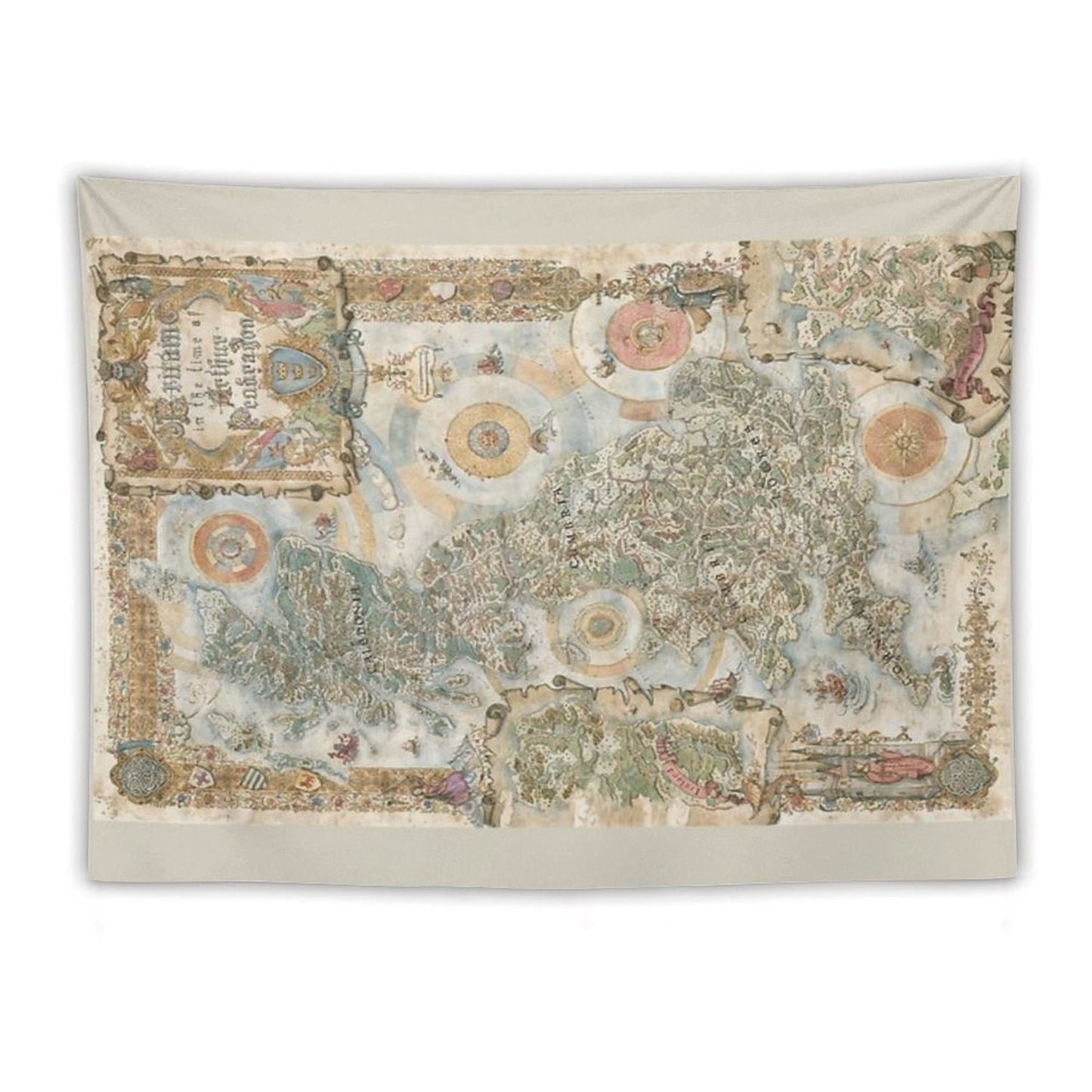 Pendragon 6th Edition Map by Francesca Baerald Tapestry