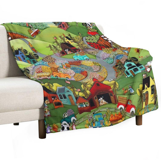 Going to Market Throw Blanket