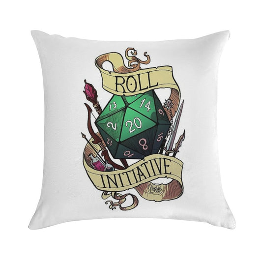 Roll Initiative Soft Decorative Cover Throw Pillow