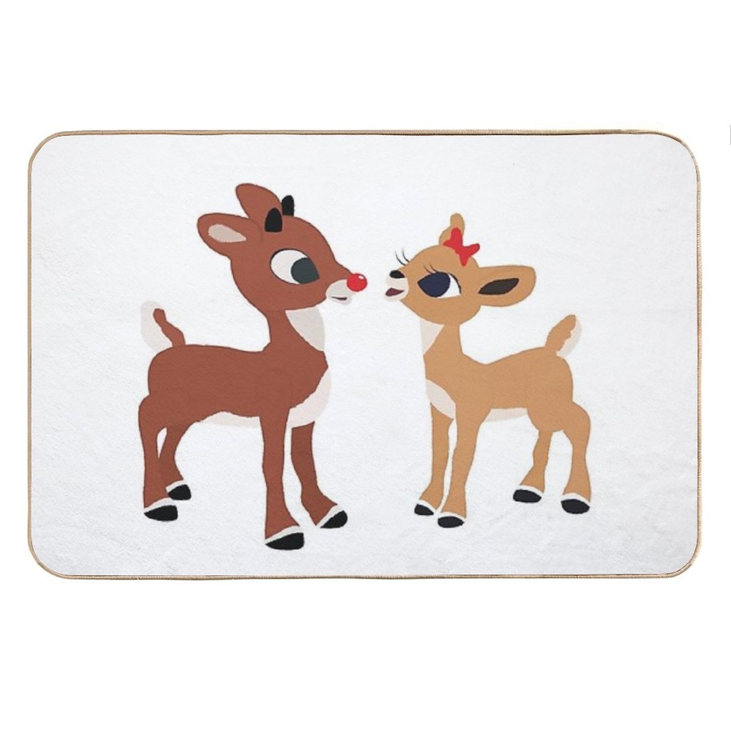 Classic Rudolph And Clarice © GraphicLoveShop Bath Mat