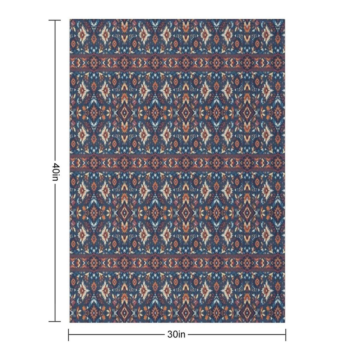American Indian Fabric Throw Blanket