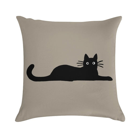 Black Cat Soft Ultra-Soft Texture Throw Pillow