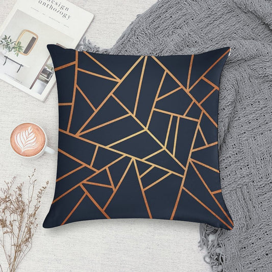 Copper And Midnight Navy Soft Bedroom Essential Throw Pillow