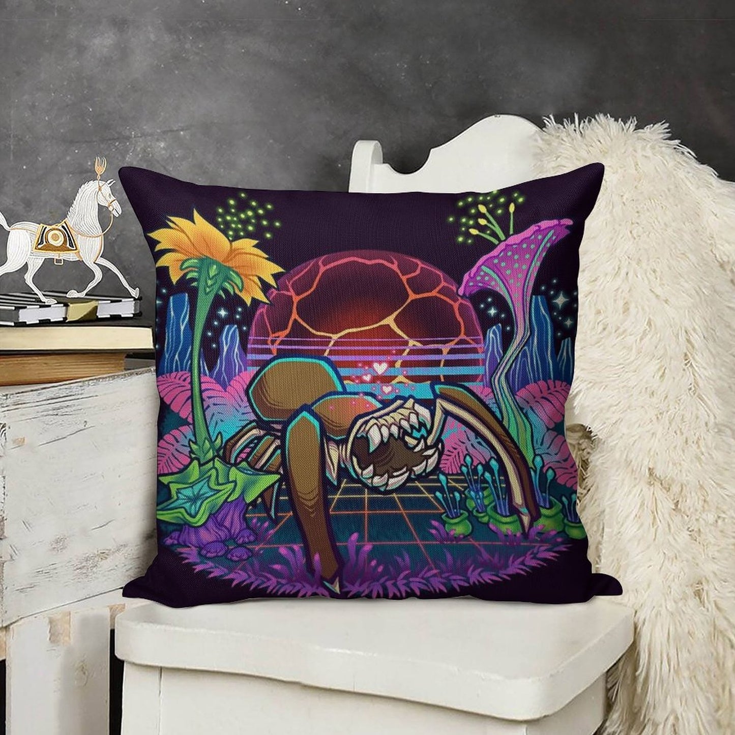 Believe In Steeve Linen Throw Pillow Cover
