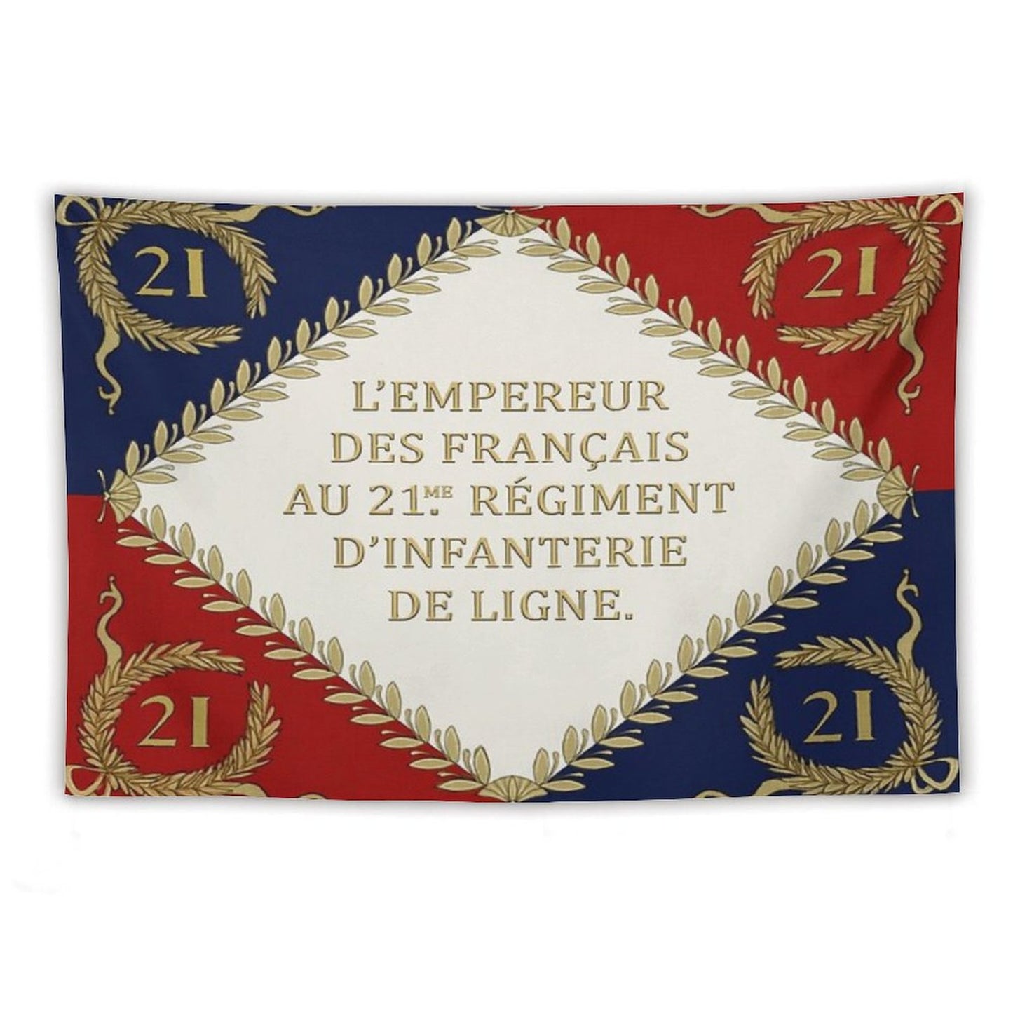 Napoleonic French Regimental Flag '21me' 1804 Tapestry
