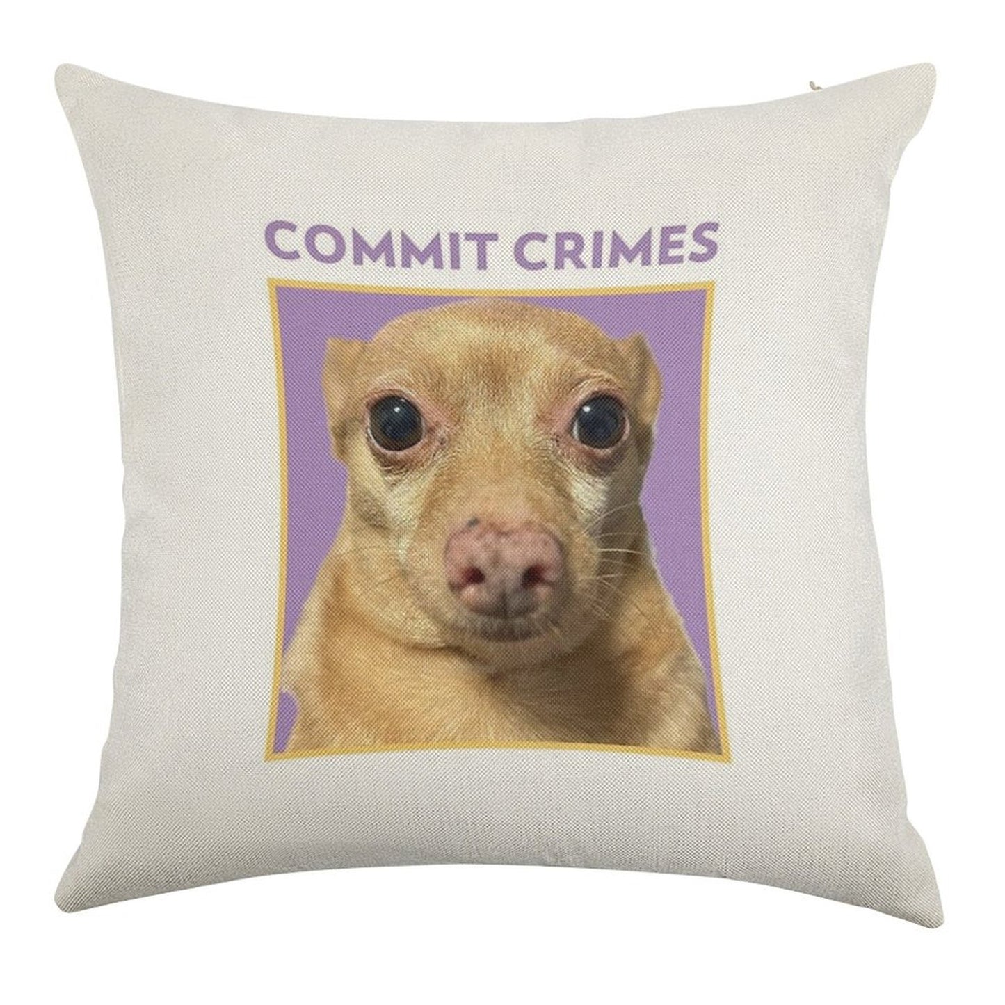 Crime Mouse Linen Throw Pillow Cover