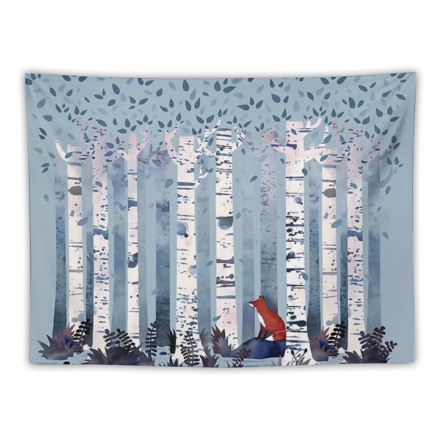 The Birches (in Blue) Tapestry