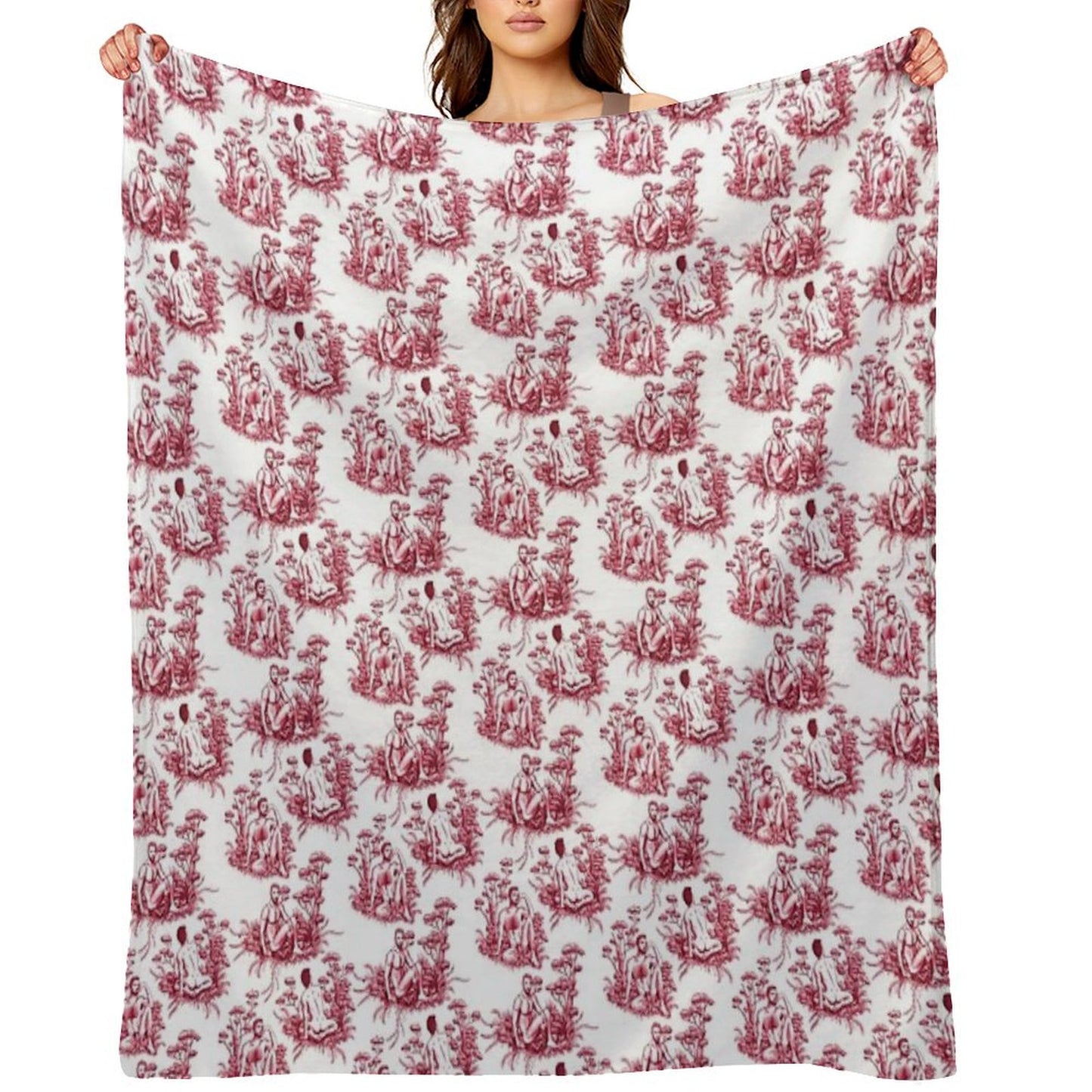 Men Toile Throw Blanket