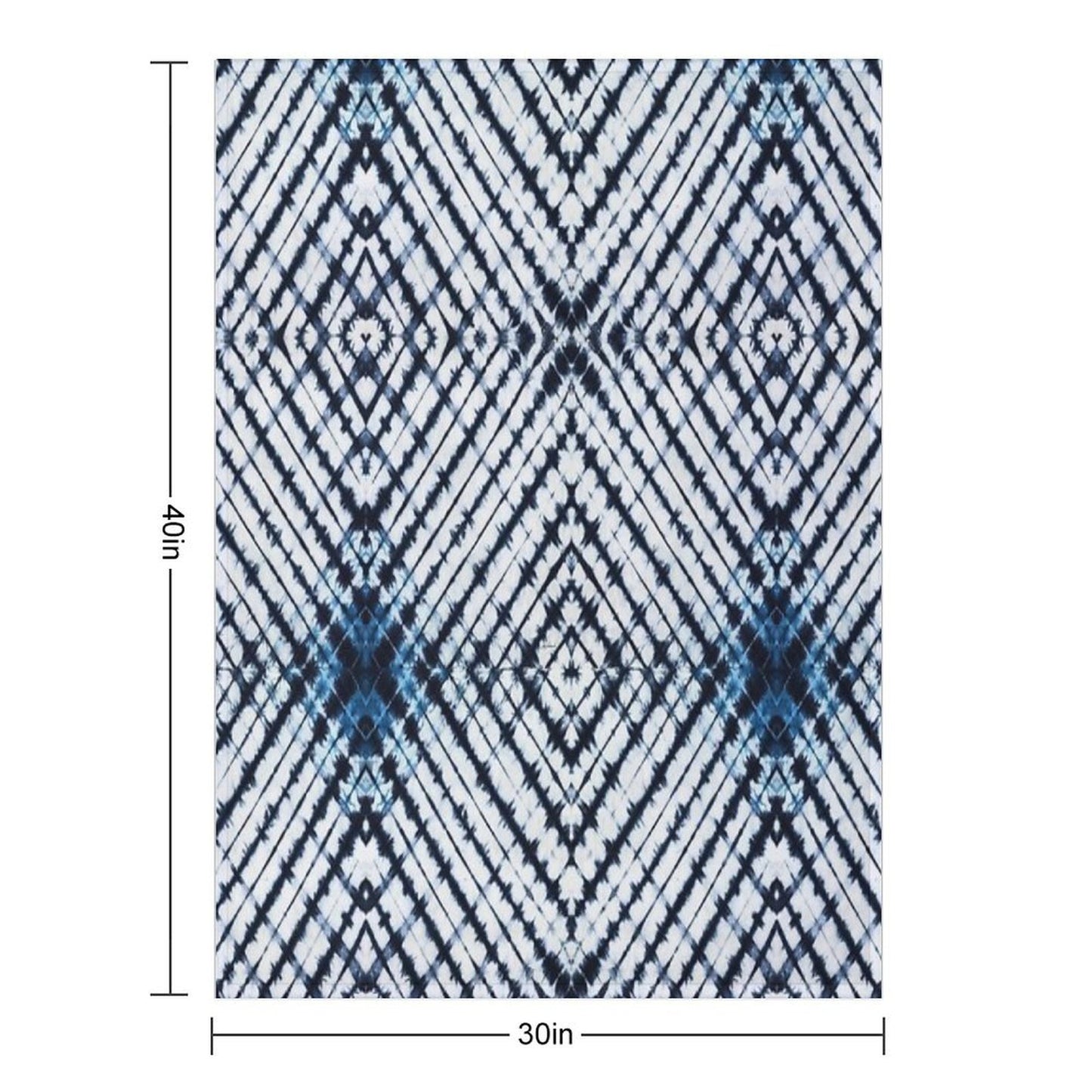 Diamonds Indigo Throw Blanket