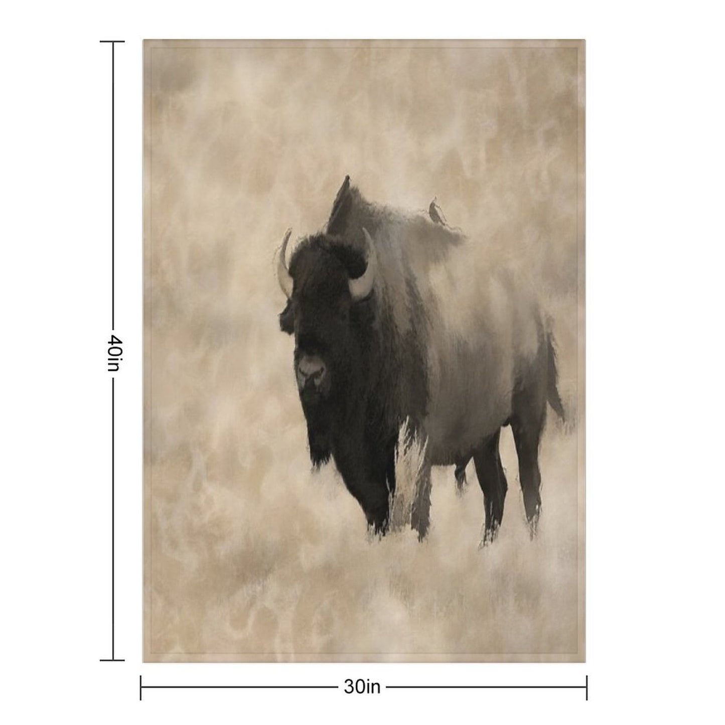 American Buffalo - Plains Bison Throw Blanket
