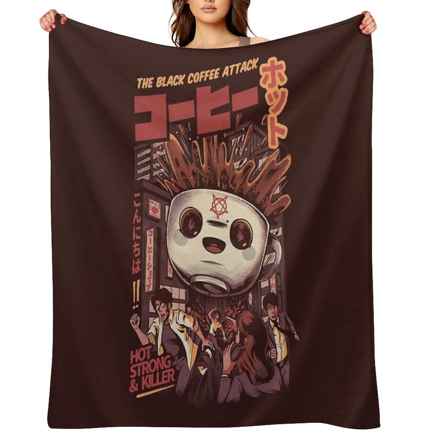 Black Magic Coffee Throw Blanket