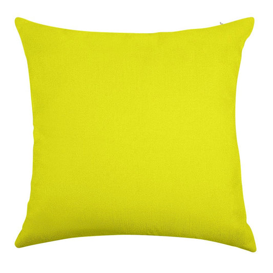 Neon Fluorescent Yellow  Yellowneon YellowFluro Yellow Linen Throw Pillow Cover