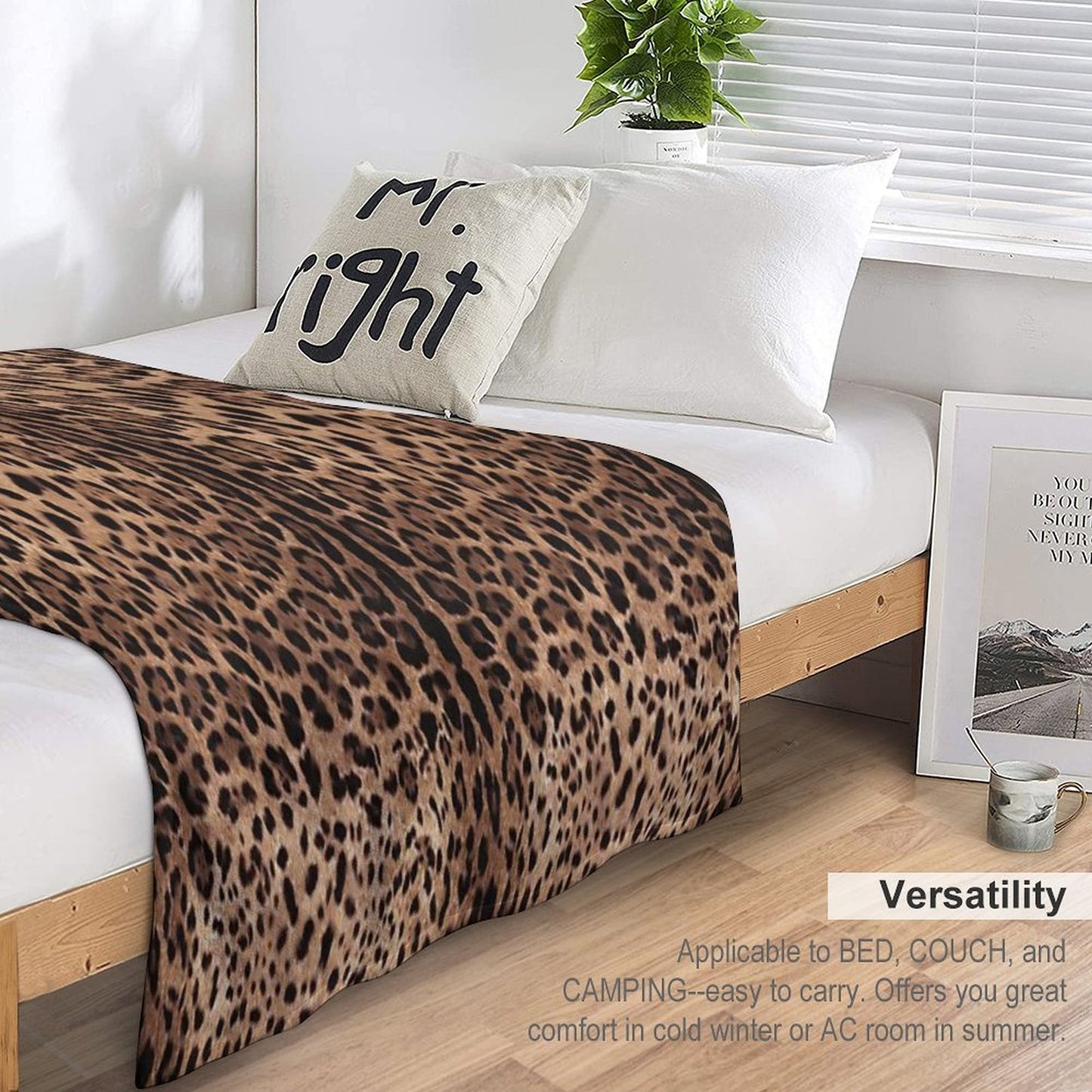 Leopard Print Skin Throw Blanket