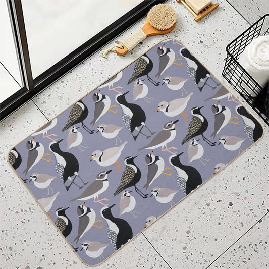 Plethora of Plovers Easy Maintenance Bath Mat