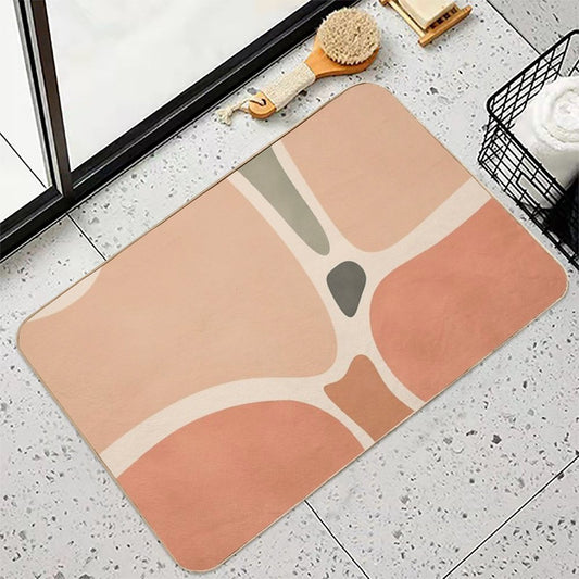 Terracotta Shapes Bath Mat