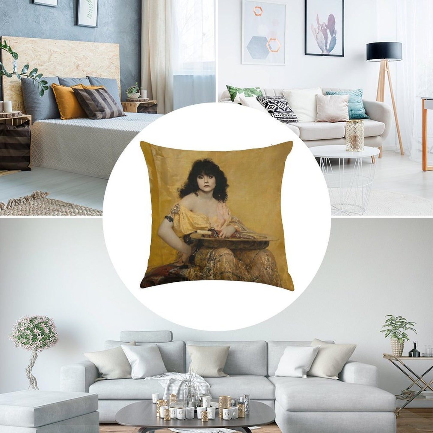 WWDITS Nadja HD Linen Throw Pillow Cover